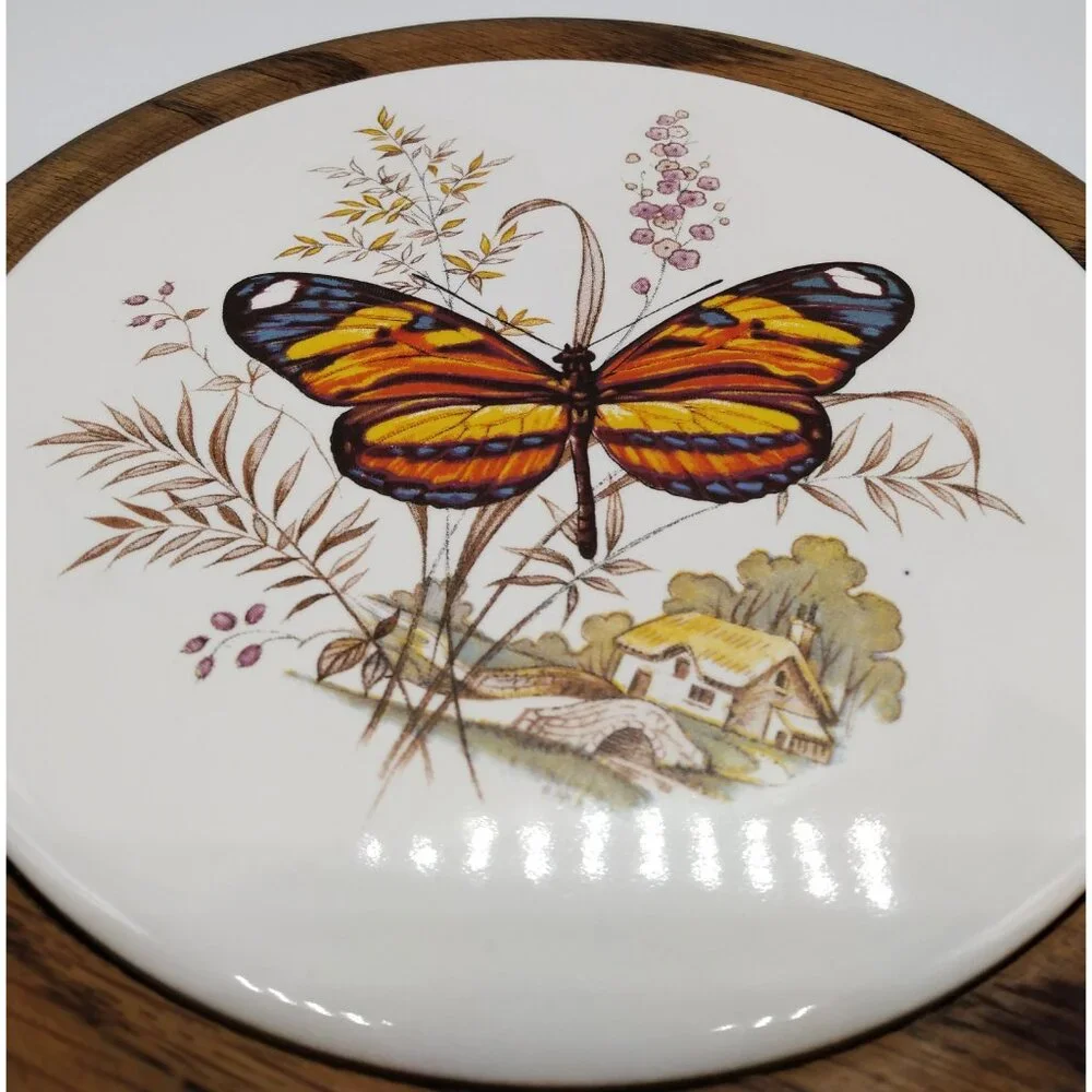 Heirloom Oak by Didware Vintage Oak Wood and Tile Trivet 7.25